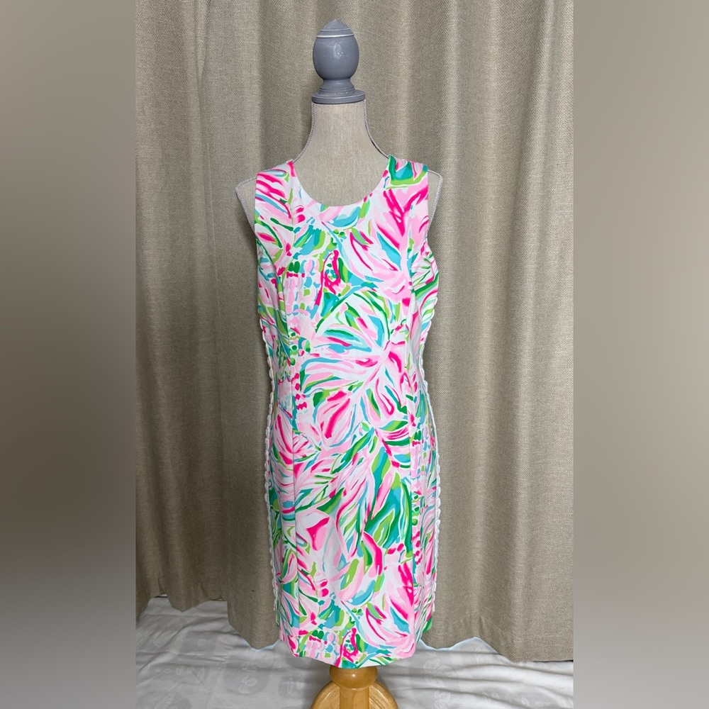 Lilly Pulitzer Mila Shift dress Multi Croc my World - EUC - 12